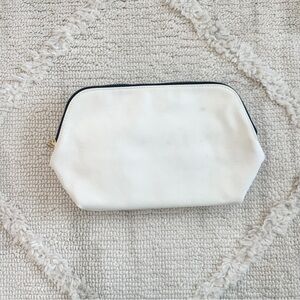 beautycounter White Cosmetic Pouch with Black Trim